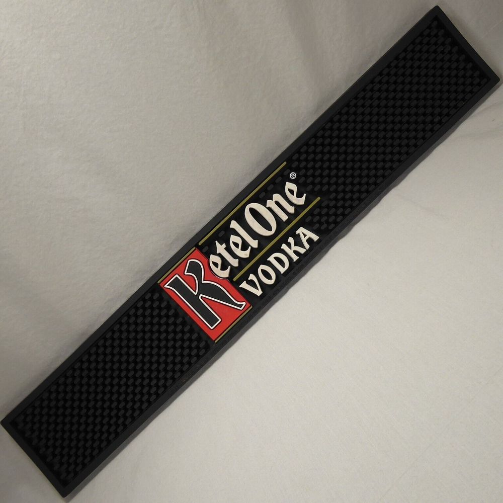 Ketel One Vodka 20" Black Rubber Bar Counter Rail Spill Mat